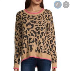 Oversized Animal Print sweater sz S